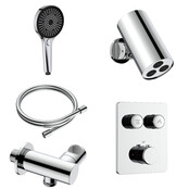 Regendoucheset inbouw Stria Cilinder SmartControl Plafond Chroom