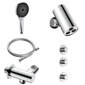 Regendoucheset inbouw Stria Cilinder 2-weg Chroom