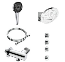 Regendoucheset inbouw Stria Tropical 3-weg Chroom