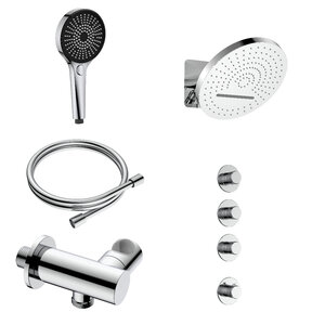 Regendoucheset inbouw Stria Tropical 3-weg Chroom