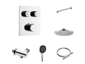 Regendoucheset inbouw Stria Rain SmartControl Wand Chroom