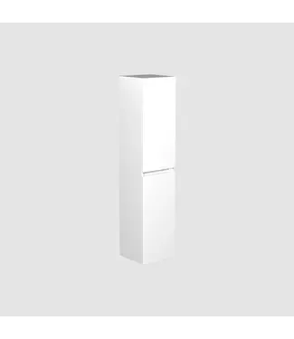 DutchLine Badkamerkast Lepor Glans Wit 160x35x35cm MDF 2 Deuren Softclose Greeploos