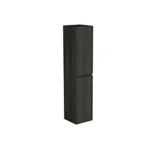 Badkamerkast Lumiere Zwart Eiken 160x35x35cm MDF 2 Deuren Softclose Greeploos