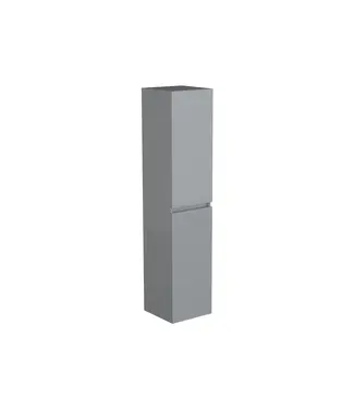 DutchLine Badkamerkast Lumiere Mat Grijs 160x35x35cm MDF 2 Deuren Softclose Greeploos