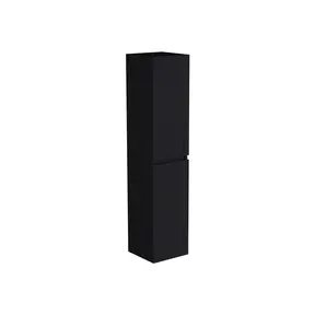 Badkamerkast Lumiere Mat Zwart 160x35x35cm MDF 2 Deuren Softclose Greeploos