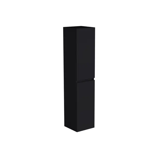 Badkamerkast Lumiere Mat Zwart 160x35x35cm MDF 2 Deuren Softclose Greeploos