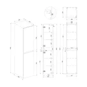 Badkamerkast Uludag Rustiek Eiken 160x35x35cm MDF 2 Deuren Softclose Greeploos