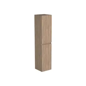 Badkamerkast Uludag Rustiek Eiken 160x35x35cm MDF 2 Deuren Softclose Greeploos