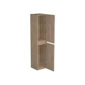 Badkamerkast Uludag Rustiek Eiken 160x35x35cm MDF 2 Deuren Softclose Greeploos