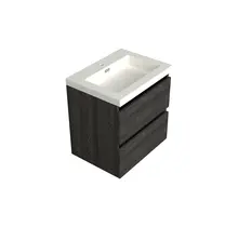 Wastafelonderkast Lumiere Zwart Eiken - 60x45x58cm