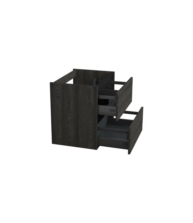 Wastafelonderkast Lumiere Zwart Eiken - 60x45x58cm