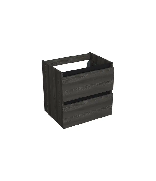 Wastafelonderkast Lumiere Zwart Eiken - 60x45x58cm