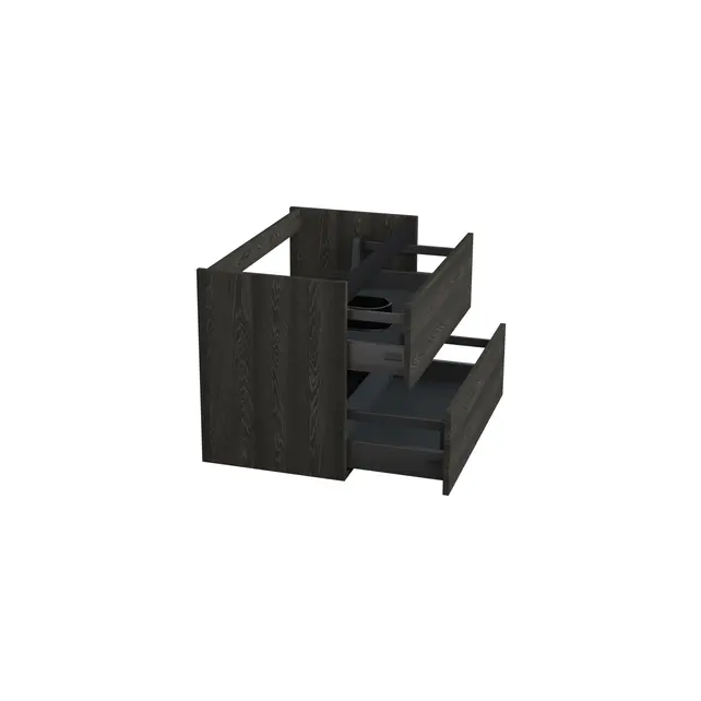 Wastafelonderkast Lumiere Zwart Eiken - 80x45x58cm