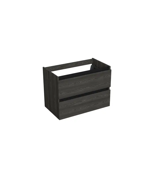 Wastafelonderkast Lumiere Zwart Eiken - 80x45x58cm