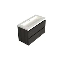 Wastafelonderkast Lumiere Zwart Eiken - 100x45x58cm