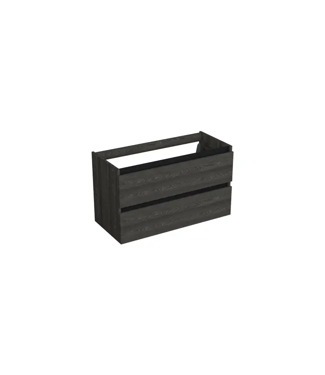 Wastafelonderkast Lumiere Zwart Eiken - 100x45x58cm