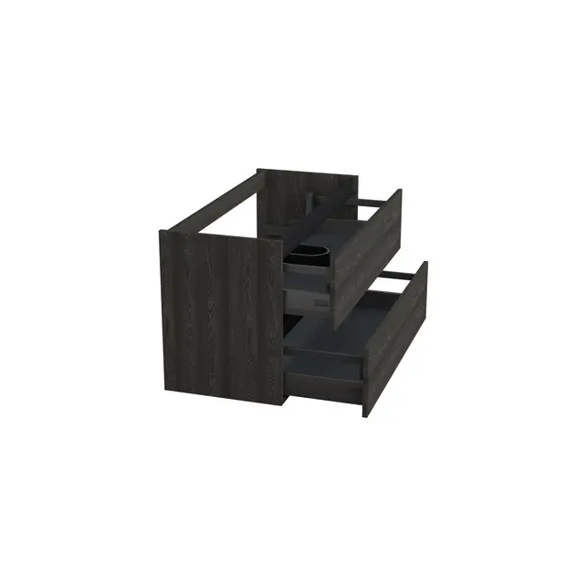 Wastafelonderkast Lumiere Zwart Eiken - 100x45x58cm