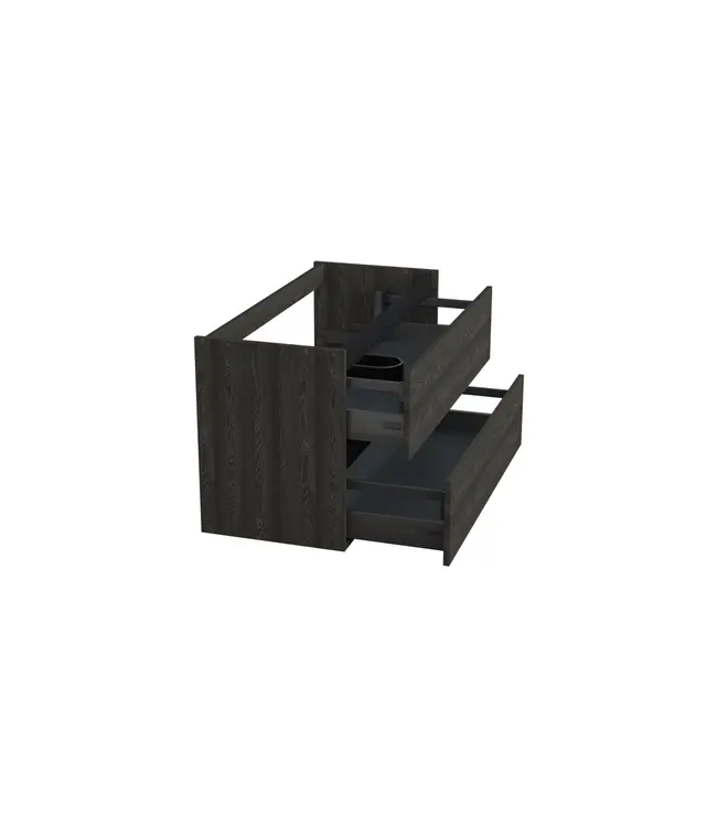 Wastafelonderkast Lumiere Zwart Eiken - 100x45x58cm