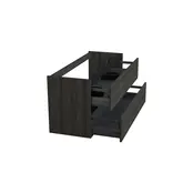 Wastafelonderkast Lumiere Zwart Eiken - 120x45x58cm - 2-uitsparingen