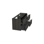 Wastafelonderkast Lumiere Zwart Eiken 4-lades - 120x45x58cm - 2-uitsparingen