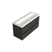 Wastafelonderkast Lumiere Zwart Eiken Midden 1-uitsparing - 120x45x58cm