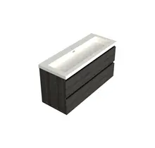 Wastafelonderkast Lumiere Zwart Eiken Midden 1-uitsparing - 120x45x58cm