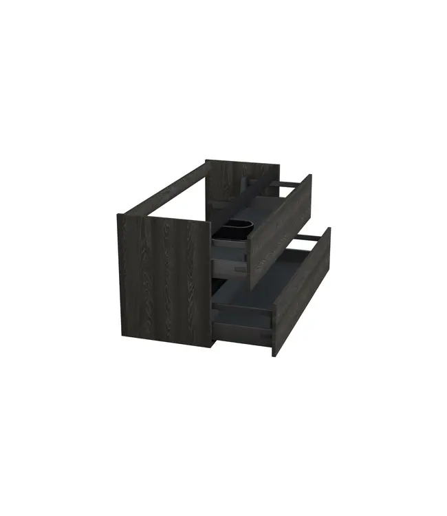 Wastafelonderkast Lumiere Zwart Eiken Midden 1-uitsparing - 120x45x58cm