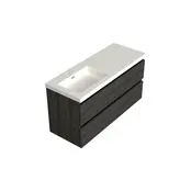 Wastafelonderkast Lumiere Zwart Eiken Links 1-uitsparing - 120x45x58cm