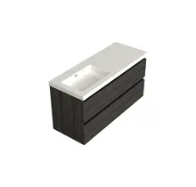 Wastafelonderkast Lumiere Zwart Eiken Links 1-uitsparing - 120x45x58cm