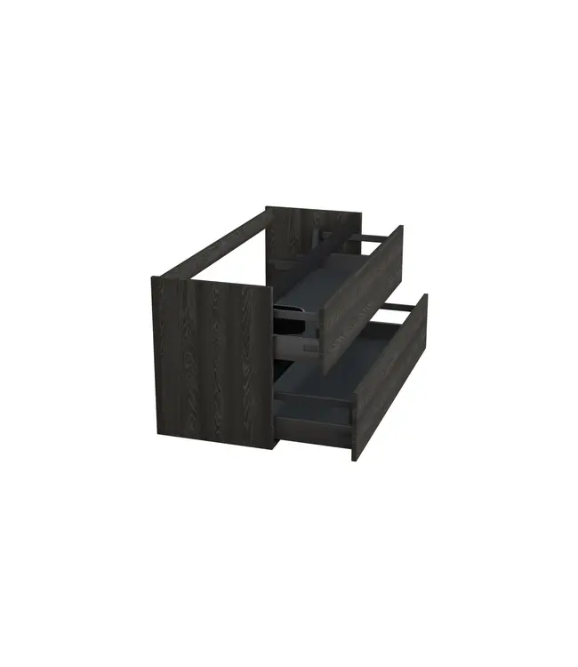 Wastafelonderkast Lumiere Zwart Eiken Links 1-uitsparing - 120x45x58cm