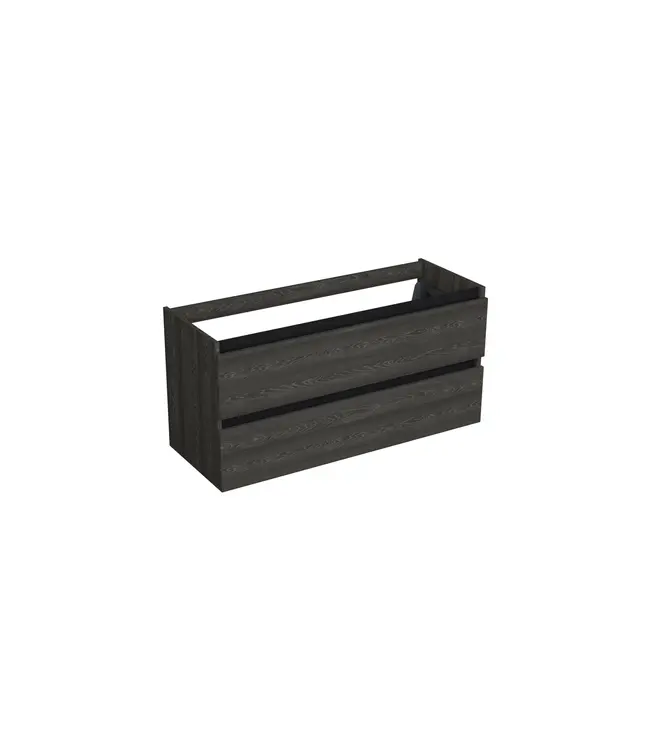 Wastafelonderkast Lumiere Zwart Eiken Links 1-uitsparing - 120x45x58cm