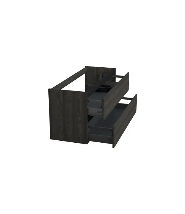 Wastafelonderkast Lumiere Zwart Eiken Rechts 1-uitsparing - 120x45x58cm