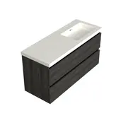 Wastafelonderkast Lumiere Zwart Eiken Rechts 1-uitsparing - 120x45x58cm