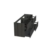 Wastafelonderkast Lumiere Zwart Eiken 4-lades - 140x45x58cm - 2-uitsparingen