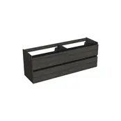 Wastafelonderkast Lumiere Zwart Eiken 4-lades - 200x45x58cm - 2-uitsparingen