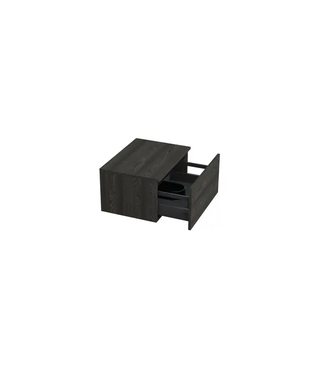 Badkamermeubel met Topblad Lumiere Zwart Eiken 60cm MDF 1 sofclose lade