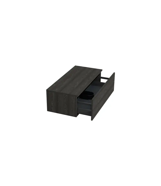 Badkamermeubel met Topblad Lumiere Zwart Eiken 100cm MDF 1 sofclose lade