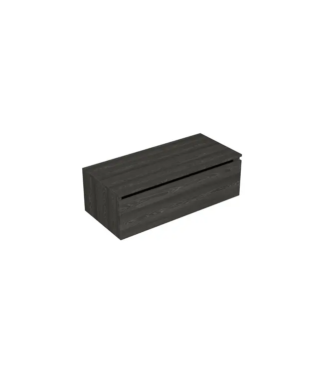 Badkamermeubel met Topblad Lumiere Zwart Eiken 100cm MDF 1 sofclose lade