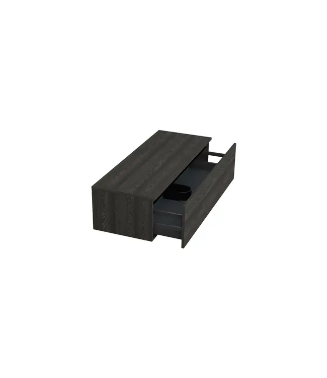 Badkamermeubel met Topblad Lumiere Zwart Eiken 120cm MDF 1 sofclose lade