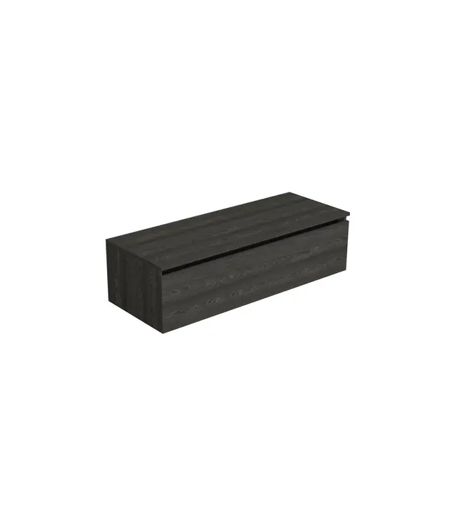 Badkamermeubel met Topblad Lumiere Zwart Eiken 120cm MDF 1 sofclose lade