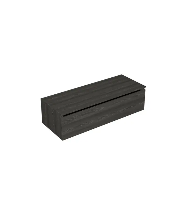 Badkamermeubel met Topblad Lumiere Zwart Eiken 120cm MDF 1 sofclose lade