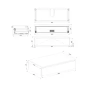 Badkamermeubel met Topblad Uludag Rustiek Eiken 100cm MDF 1 sofclose lade