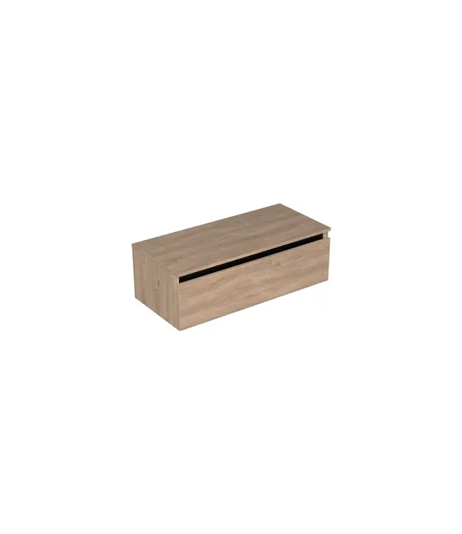 Badkamermeubel met Topblad Uludag Rustiek Eiken 100cm MDF 1 sofclose lade