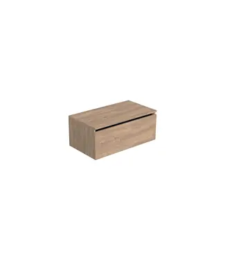 DutchLine Badkamermeubel met Topblad Uludag Rustiek Eiken 80cm MDF 1 sofclose lade