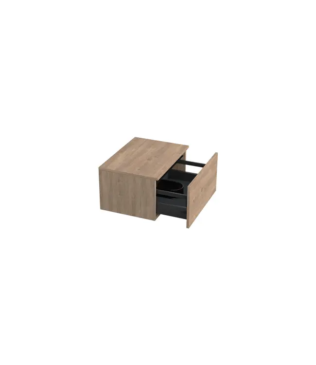 Badkamermeubel met Topblad Uludag Rustiek Eiken 60cm MDF 1 sofclose lade