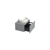 Badkamermeubel met Topblad Lumuiere Mat Grijs 60cm MDF 1 sofclose lade