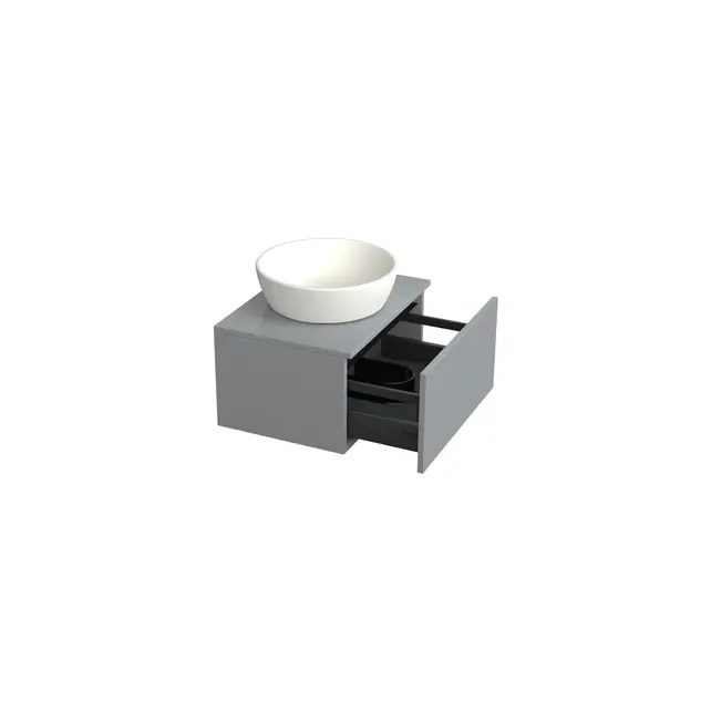 Badkamermeubel met Topblad Lumuiere Mat Grijs 60cm MDF 1 sofclose lade