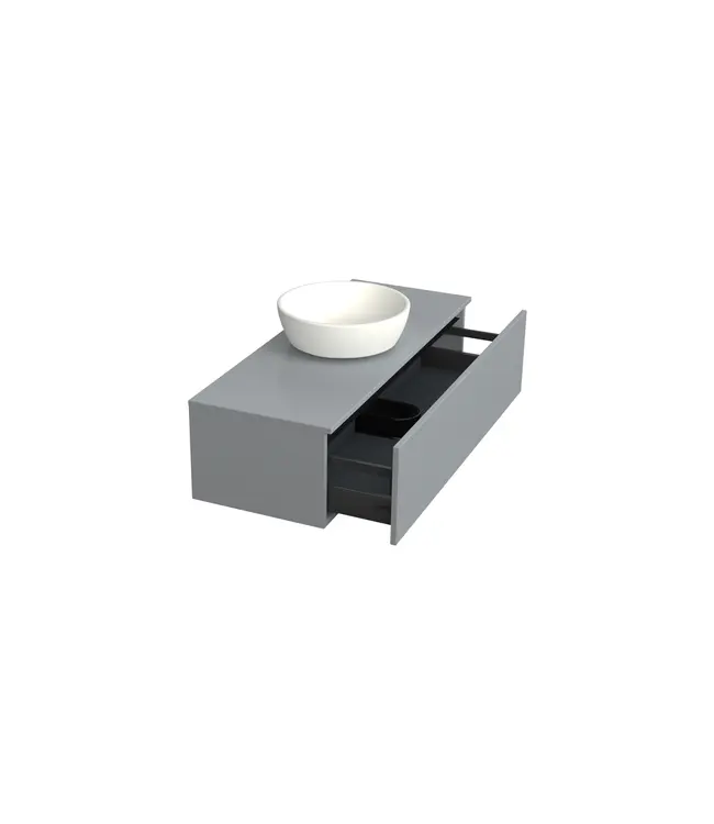 Badkamermeubel met Topblad Lumuiere Mat Grijs 120cm MDF 1 sofclose lade