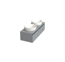 Badkamermeubel met Topblad Lumuiere Mat Grijs 120cm MDF 1 sofclose lade