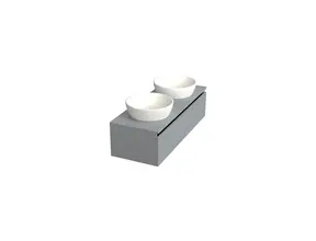 Badkamermeubel met Topblad Lumuiere Mat Grijs 120cm MDF 1 sofclose lade